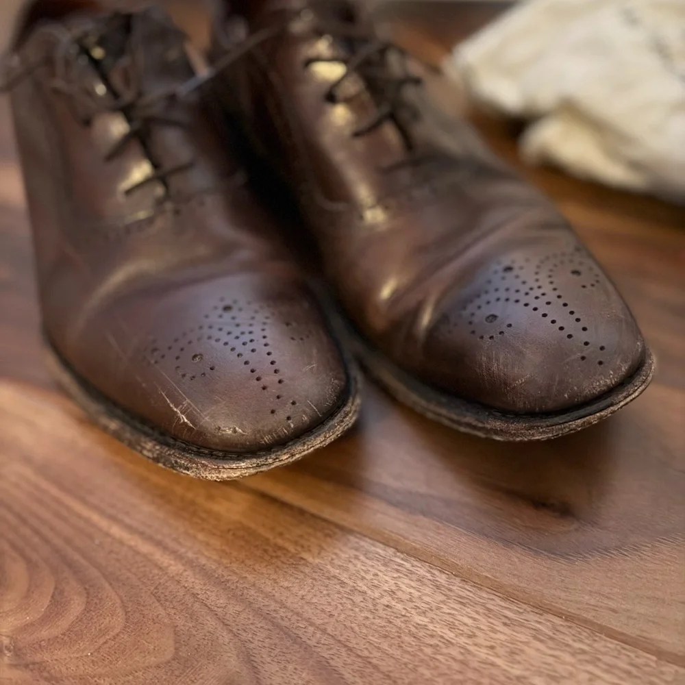 Allen Edmonds Dark Brown Leather Oxfords